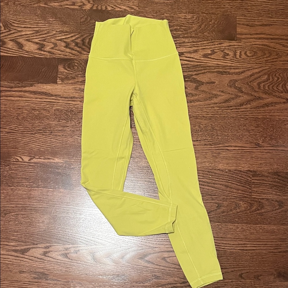 Lululemon Bright Yellow High-Waisted WunderUnders Leggings